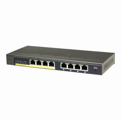 GS108PEv3 Netgear Prosafe GS108P 4 x RJ-45 Ports PoE 10/100/1000Base-T + 4 x RJ-45 Ports Layer 2 Unmanaged Gigabit Ethernet Network Switch