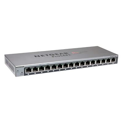 GS116E Netgear Prosafe 16 x Ports 10/100/1000Base-T Desktop Layer 2 Managed Gigabit Ethernet Network Switch