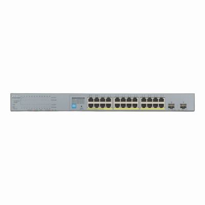 GS1300-26HP ZyXEL 24 x Ports PoE+ 10/100/1000Base-T + 2 x Combo SFP Ports Layer 2 Unmanaged 1U Rack-mountable Gigabit Ethernet Network Switch