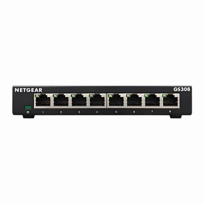 GS308V2 Netgear ProSafe 300 Series GS308 V2 8 x Ports 10/100/1000Base-T Unmanaged Gigabit Ethernet Network Switch