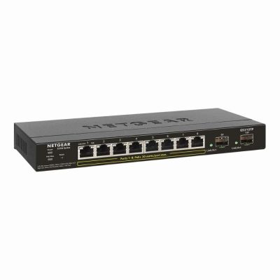 GS310TP Netgear S350 Series GS308TP 8 x RJ-45 Ports PoE+ 10/100/1000Base-T + 2 x SFP Ports Layer 3 Managed Gigabit Ethernet Network Switch