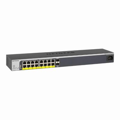 GS418TPP Netgear Prosafe GS418TP 16 x RJ-45 Ports PoE+ 10/100/1000Base-T + 2 x SFP Ports Layer 3 Managed Rack-mountable Gigabit Ethernet Network Switch