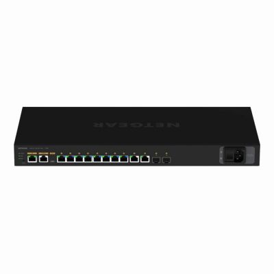 GSM4212P-100NAS Netgear 8 x Ports PoE+ 10/100/1000Base-T + 2 x SFP (mini-GBIC)Ports Layer 3 Managed 1U Rack-mountable Gigabit Ethernet Network Switch