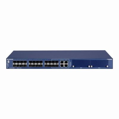 GSM7328FS Netgear Prosafe M5300 Series 24 x SFP Ports 10/100/1000Base-X + 4 x RJ-45 Ports 10GBase-T Layer 3 Managed 1U Rack-mountable Stackable Gigabit Ethernet Network Switch
