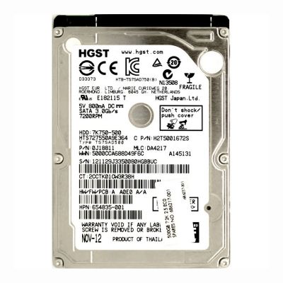H2T5001672S HGST Travelstar 7K750 Series 500GB 7200RPM SATA 3Gb/s 16MB Cache 512e 2.5-inch Hard Drive