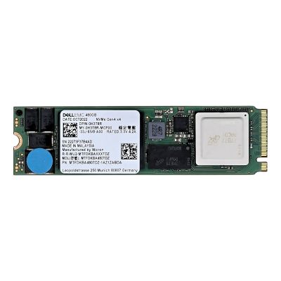 H3T8R Dell 480GB PCIe Gen 4.0 x4 NVMe TLC M.2 2280 Solid State Drive