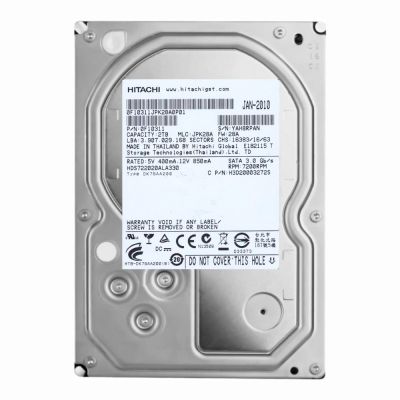 HDS722020ALA330 Hitachi Deskstar 7K2000 2TB 7200RPM SATA 3GB/s 32MB Cache 3.5-inch Hard Drive