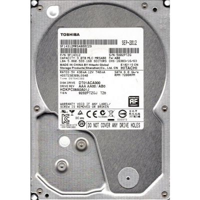 HDS723030BLE640 Hitachi 3TB 7200RPM SATA 6GB/s 64MB Cache 3.5-inch Hard Drive