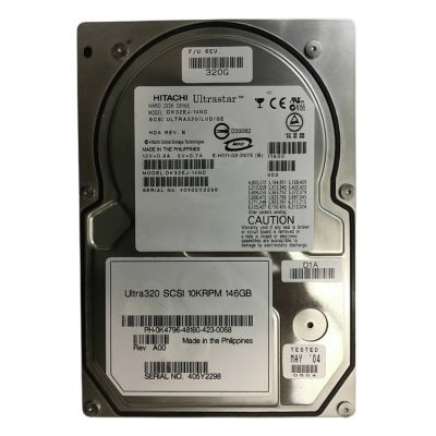 DK32EJ-14NC Hitachi Ultrastar 147.8GB 10000RPM Ultra-320 SCSI 68-Pin 4MB Cache 3.5-inch Hard Drive