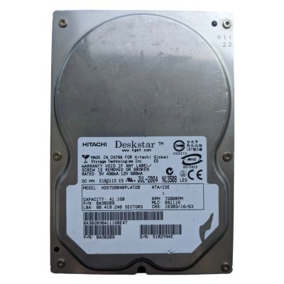 HDS728040PLAT20 Hitachi DESKSTAR 40GB 7200RPM 2MB Cache IDE/ATA-100 40-Pin 3.5-inch Hard Drive