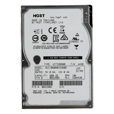 HUC106060CSS600 Hitachi 600GB 6Gb/s SAS 2.5" HDD Dell OEM