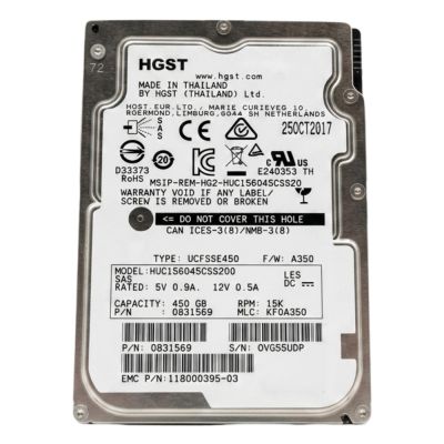 HUC156045CSS200 Hitachi Ultrastar C15K600 450GB 15K RPM 12Gb/s SAS 128MB Cache (Instant Secure Erase) 2.5-inch Hard Drive