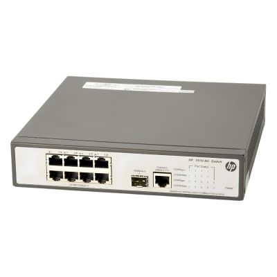JG348A#ABA HP 1910-8G 8-Port Gigabit Layer 3 Switch with 1 SFP Uplink