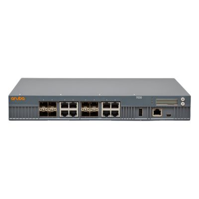 JW689A HP Aruba 7030 Wireless LAN Controller 8 RJ-45 1 SFP USB 2.0 64 AP FIPS