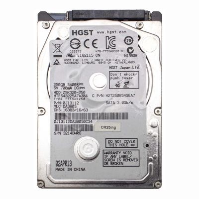 HTE543225A7A384 HGST Hitachi Travelstar Z5K320 250GB 5.4K RPM 3Gb/s SATA 8MB Cache 2.5-inch Internal Hard Drive