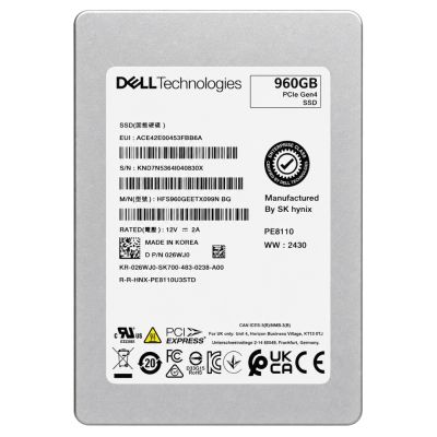HFS960GEETX099N SK Hynix PE8110 960GB NVMe PCIe Gen4 x4 U.2 15mm SSD