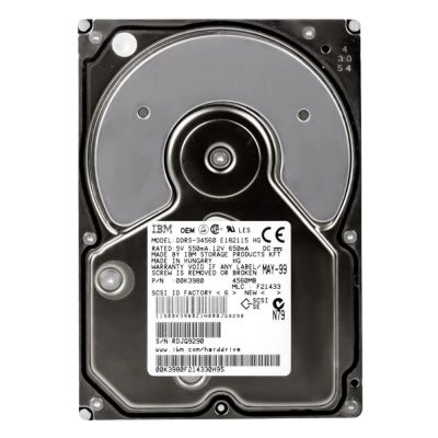 00K3980 IBM 4GB 7200RPM Ultra SCSI 3.5 512KB Cache Ultrastar Hard Drive