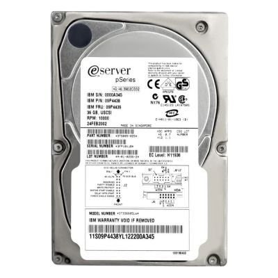 09P4438 IBM 36GB 10000RPM Ultra 160 SCSI 3.5 4MB Cache Hard Drive