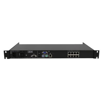 1735-3LX IBM 8-Port RJ-45 VGA 15-Pin 1U Rack-Mountable Console KVM Switch