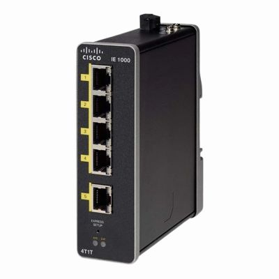 IE-1000-4T1T-LM Cisco Industrial Ethernet 1000 Series 5 x Ports 10/100Base-TX Layer 2 Managed Rail-mountable Fast Ethernet Network Switch