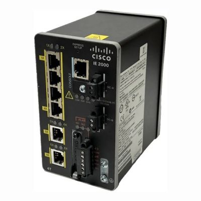 IE-2000-4T-B Cisco Industrial Ethernet IE 2000 Series 6 x FE Ports 10/100Base-TX Layer 2 Managed Fast Ethernet Network Switch