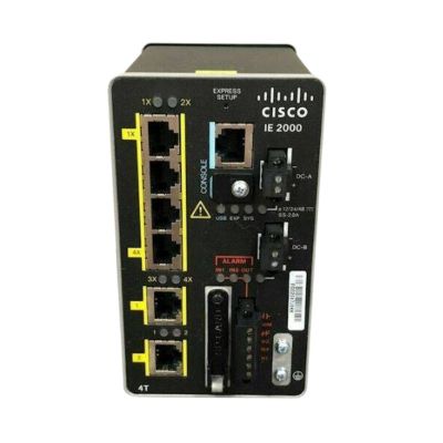 IE-2000-4T-G-L Cisco Industrial Ethernet IE 2000 Series 4 x FE Ports 10/100Base-TX + 2 x GE SFP Ports Layer 2 Managed Fast Ethernet Network Switch
