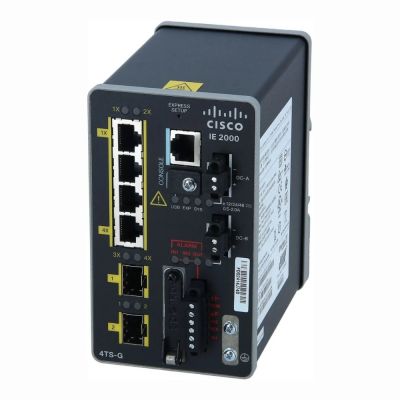 IE-2000-4TS-L Cisco Industrial Ethernet IE 2000 Series 4 x FE Ports 10/100Base-TX + 2 x FE SFP Ports Layer 2 Managed Fast Ethernet Network Switch