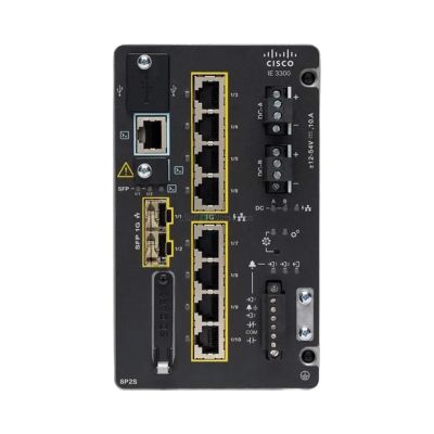 IE-3300-8P2S-A Cisco Catalyst IE3300 Rugged Series IE-3300-8P2S 8 x Ports PoE 10/100/1000Base-T + 2 x Ports SFP Layer 3 Managed Gigabit Ethernet Network Switch