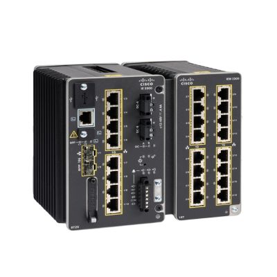 IE-3300-8P2S-E Cisco Industrial Ethernet 3300 Series IE-3300-8P 8 x Ports PoE+ 10/100/1000Base-T + 2 x SFP Ports Layer 3 Managed DIN Rail Mountable Gigabit Ethernet Network Switch