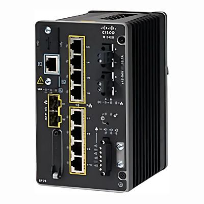 IE-3400-8T2S-E Cisco Industrial Ethernet IE3000 Series IE3400 8 x RJ-45 Ports PoE+ 10/100/1000Base-T + 2 x SFP Ports Layer 3 Managed Rack-mountable Gigabit Ethernet Network Switch