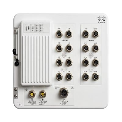 IE-3400H-16T-E Cisco Catalyst IE3400 Heavy Duty Series IE-3400H-16T 16 x Ports 10/100/1000Base-T Layer 2 Managed Wall-mountable Gigabit Ethernet Network Switch