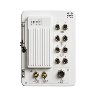 IE-3400H-8T-E Cisco Catalyst IE3400 Heavy Duty Series IE-3400H-8T 8 x Ports 10/100Base-T Layer 2 Managed Wall-mountable Gigabit Ethernet Network Switch