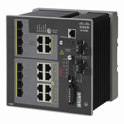IE-4000-4GC4GP4G-E Cisco IE 4000 Series RJ-45 4 x Ports PoE 100Base-TX + 4 x RJ-45 GE Combo Uplink Ports + 4 x RJ-45 FE Ports Layer 3 Managed Gigabit Ethernet Network Switch