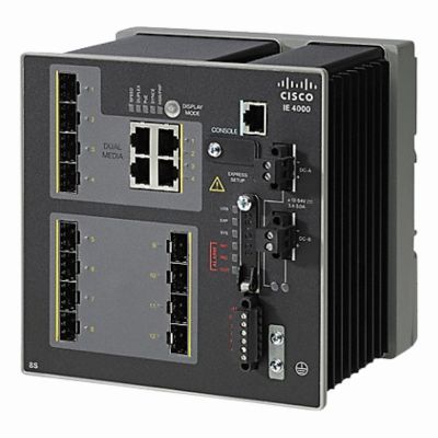 IE-4000-4TC4G-E Cisco Industrial Ethernet 4000 Series 4 x RJ-45 GE Combo Uplink Ports 10/100/1000Base-T + 4 x FE Additional Combo Ports Layer 3 Managed Gigabit Ethernet Network Switch