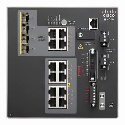 IE-4000-8T4G-E Cisco Industrial Ethernet 4000 Series 8 x Ports 10/100Base-TX + 4 x Combo Gigabit SFP Ports Layer 3 Managed Rail-mountable Gigabit Ethernet Network Switch