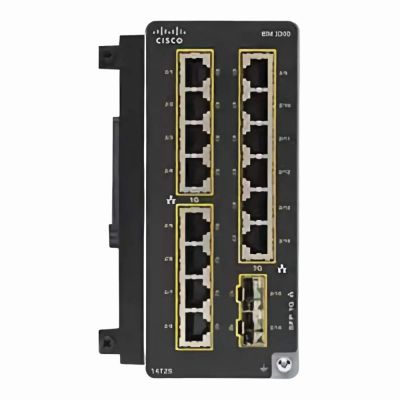 IEM-3300-14T2S Cisco 14 x RJ-45 Ports 2 x SFP Ports Gigabit Ethernet Expansion Module for IE3300 Rugged Series