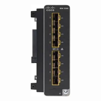 IEM-3300-8S Cisco 8-Ports 1000Base-X SFP Gigabit Ethernet Expansion Module for Catalyst IE3300 Rugged Series