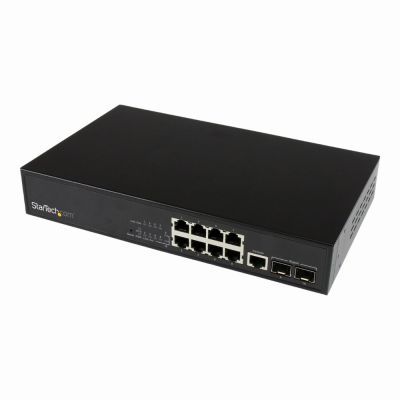 IES101002SFP StarTech 10-Port 10/100/1000Base-T Layer-2 Managed Gigabit Ethernet Switch