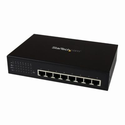 IES81000POE StarTech 8-Port 10/100/1000 (PoE+) Unmanaged Gigabit Ethernet Switch