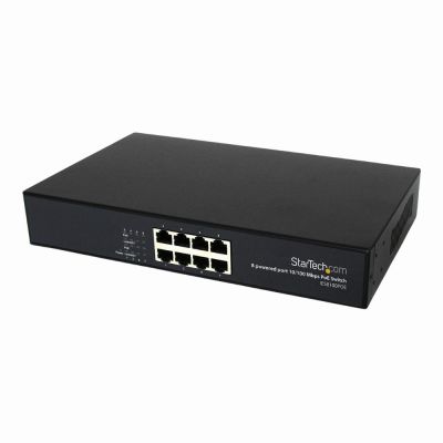 IES8100POE StarTech 8-Port 10/100/1000 (PoE) Managed Fast Ethernet Switch