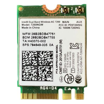 784649-005 Intel 7260NGW Dual-Band Wireless-N 7260 Bluetooth 4.0 Card