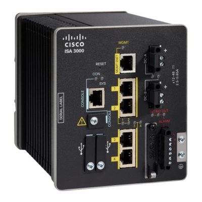ISA-3000-4C-K9 Cisco 4 x 1000Base-T RJ45 Ports 1U Rack-mountable Network Security Firewall Appliance