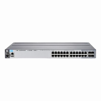J9727-61001 HP Aruba 2920 Series 2920-24G-PoE+ 20 x RJ-45 PoE+ 10/100/1000Base-T and 4 x Dual Personality SFP Ports + 2 x Expansion Module Layer 3 Managed Stackable Gigabit Ethernet Network Switch