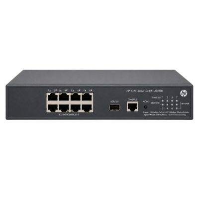 JG309B#ACE HP FlexNetwork 5120 8G PoE+ 8-Port Gigabit Layer 2 Managed Switch with 1x SFP