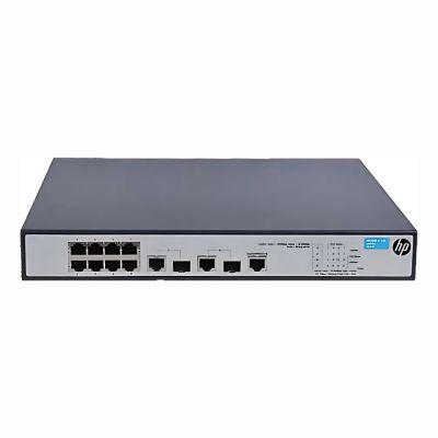 JG537A HP OfficeConnect 1910 Series 1910-8-PoE+ 8 x RJ-45 PoE+ 10/100Base-TX and 2 Combo x SFP (mini-GBIC) Ports Layer 3 Managed Fast Ethernet Network Switch