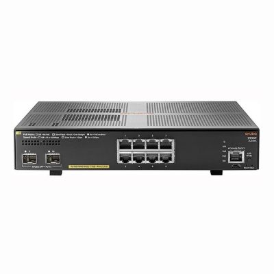 JL258-61001 HP Aruba 2930F Series 2930F 8G PoE+ 2SFP+ 8 x RJ-45 PoE+ 10/100/1000Base-T and 2 x SFP+ Ports Layer 3 Managed Gigabit Ethernet Network Switch