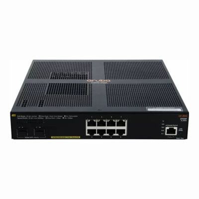 JL258A HP Aruba 2930F Series 2930F 8G PoE+ 2SFP+ 8 x RJ-45 PoE+ 10/100/1000Base-T and 2 x SFP+ Ports Layer 3 Managed Gigabit Ethernet Network Switch