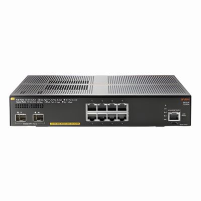 JL258A#ABB Aruba 2930F 8G PoE+ 8 x Ports 10/100/1000Base-T + 2 x SFP+ Layer-3 Managed Gigabit Ethernet Network Switch