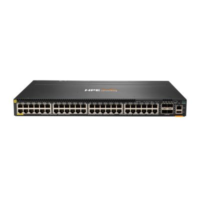 JL661A HP Aruba 6300M 48 x Ports 1000Base-T Class4 PoE+ + 4 x Ports 50GbE SFP56 1U Rack-mountable Layer 3 Managed Stackable Gigabit Ethernet Network Switch