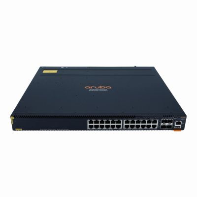 JL662A HP Aruba 6300M 24 x Ports 1000Base-T Class4 PoE+ + 4 x Ports 50GbE SFP56 1U Rack-mountable Layer 3 Managed Stackable Gigabit Ethernet Network Switch